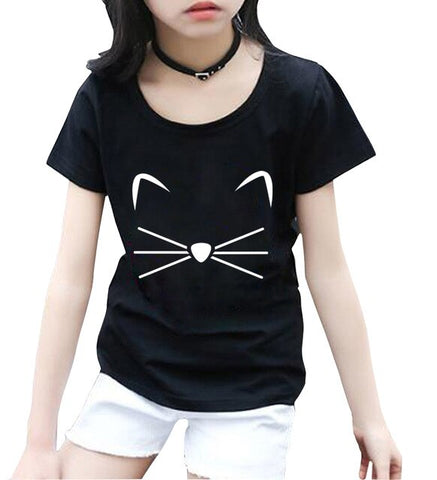 KITTY KITTEN Meow Print kids T shirt Cotton Casual Funny Shirt For girls tops tee hipster streetwear short sleeve casual t-shirt