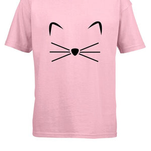 KITTY KITTEN Meow Print kids T shirt Cotton Casual Funny Shirt For girls tops tee hipster streetwear short sleeve casual t-shirt