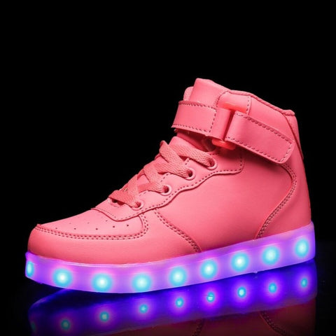 Classical Led Shoes for kids and adults USB chargering Light Up Sneakers for boys girls men women Glowing Fashion Party Shoes