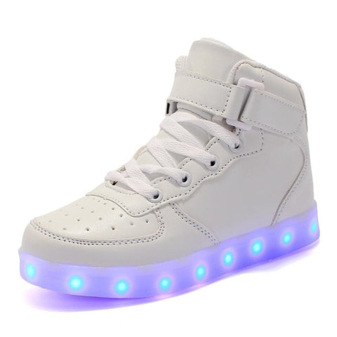 Classical Led Shoes for kids and adults USB chargering Light Up Sneakers for boys girls men women Glowing Fashion Party Shoes