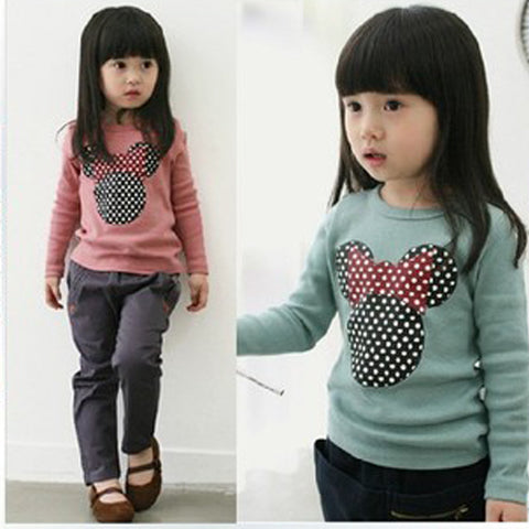 Baby Girl Clothes Minnie Print Long Sleeve Clothes Kids Coats Cotton Girls Clothing  Casual Warm Minnie Children ClothIing