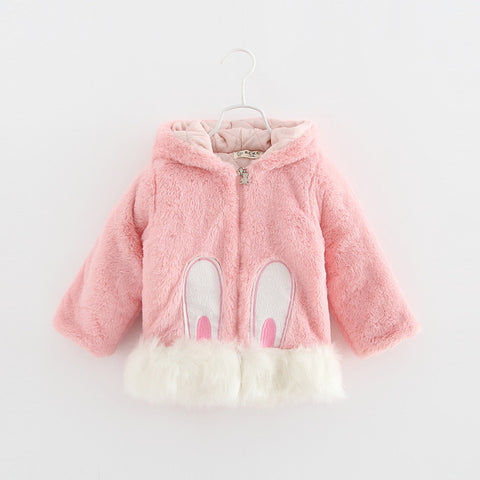 Baby Girls lacket Faux Fur 2018 New Winter Fleece Coat  Warm coat Xmas Snowsuit 1-8Y toddler girl Hooded Jackets Outerwear