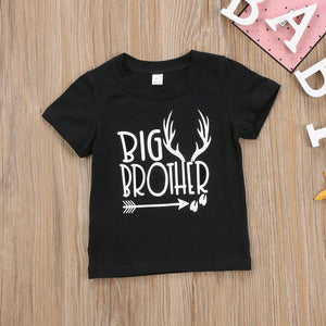 Short Sleeve Baby Kids Family Matching Suit Big Brother T-shirt Summer