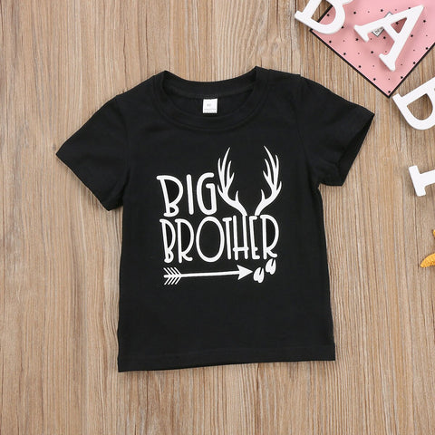 Short Sleeve Baby Kids Family Matching Suit Big Brother T-shirt Summer