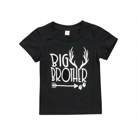 Short Sleeve Baby Kids Family Matching Suit Big Brother T-shirt Summer