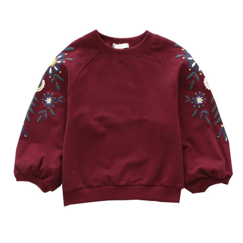 Baby Girls Clothes Long Sleeve Kids Sweatshirts Flower Print Children Girl Clothing Top Autumn/Winter