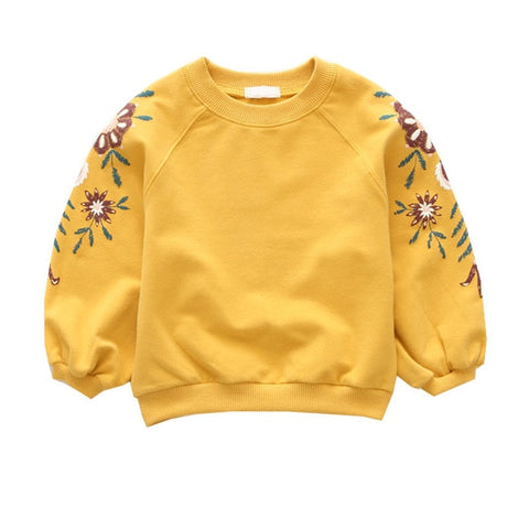 Baby Girls Clothes Long Sleeve Kids Sweatshirts Flower Print Children Girl Clothing Top Autumn/Winter