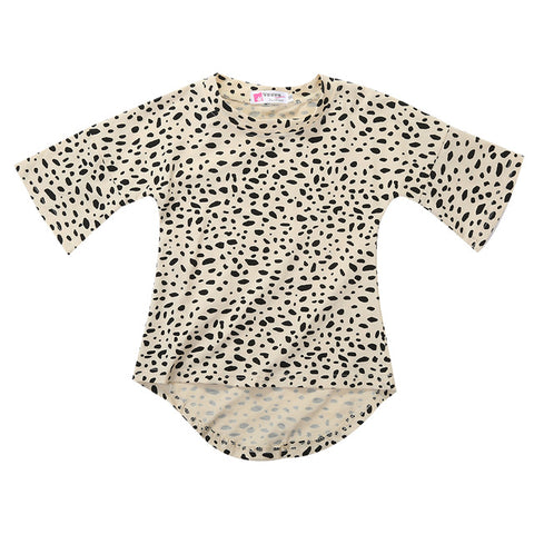 Pudcoco Girl T-Shirt 0-5Y  Kid Baby Girls Leopard Print 3/4 Sleeve Top T-Shirt Party Dress Sundress