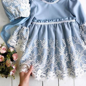 US Flower Girl Princess Lace Dress Kid Baby Party Wedding Pageant Gown Formal Dresses