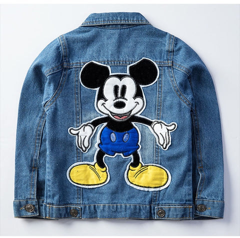 2019 Mickey Denim Jacket For Boys Fashion Coats Children Clothing Autumn Baby Girls Clothes Outerwear Cartoon Jean Jackets Coat