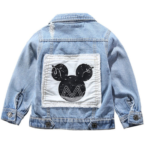 2019 Mickey Denim Jacket For Boys Fashion Coats Children Clothing Autumn Baby Girls Clothes Outerwear Cartoon Jean Jackets Coat