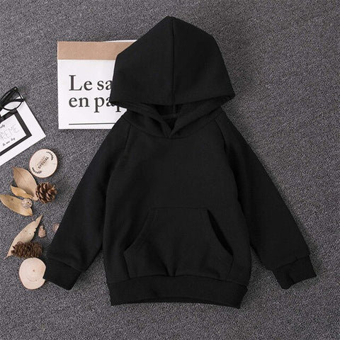 Fashion Kids Hoodies White/Black Tops Coat Cotton Boys Hoodie Letter Because Print Sweatshirt Girl Teenage School Clothing 2-18Y